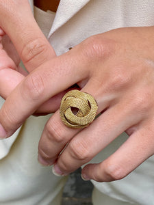 Vintage 14k 1950s Mesh Knot Ring
