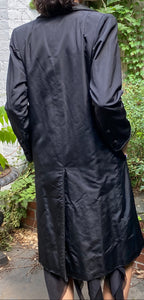 Vintage Chanel Silk Overcoat with Quilted Lining