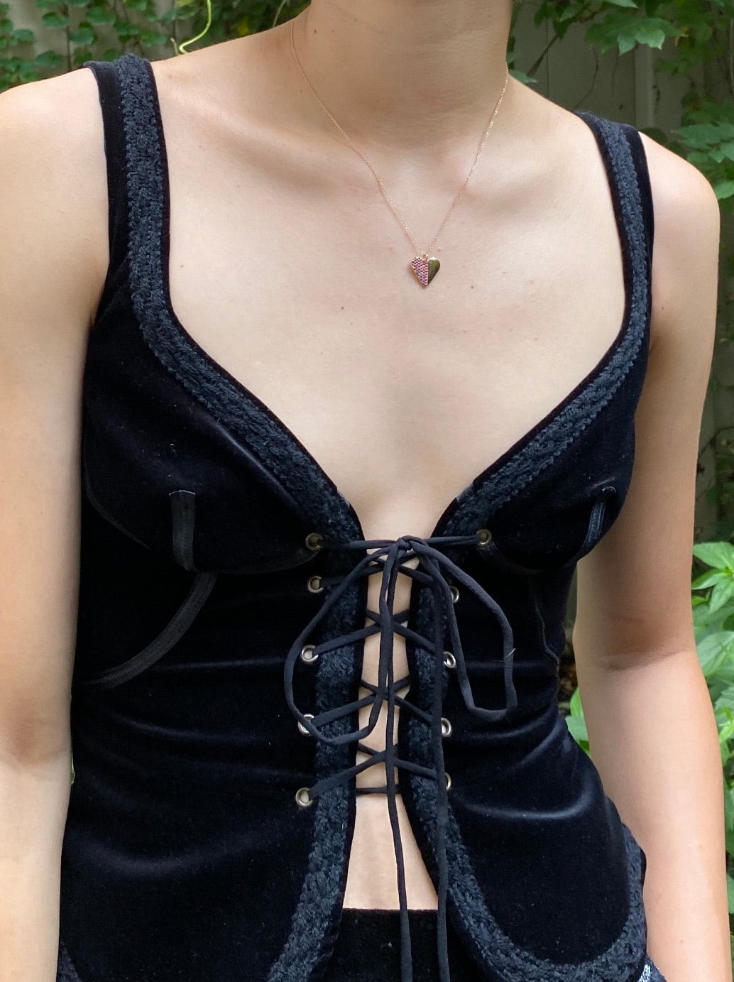 Asia Ingalls Ruby Heart Pendant Necklace