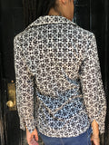 Vintage Lanvin Cotton Geometric Print Shirt