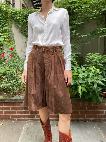 Vintage Suede Paisley Gauchos