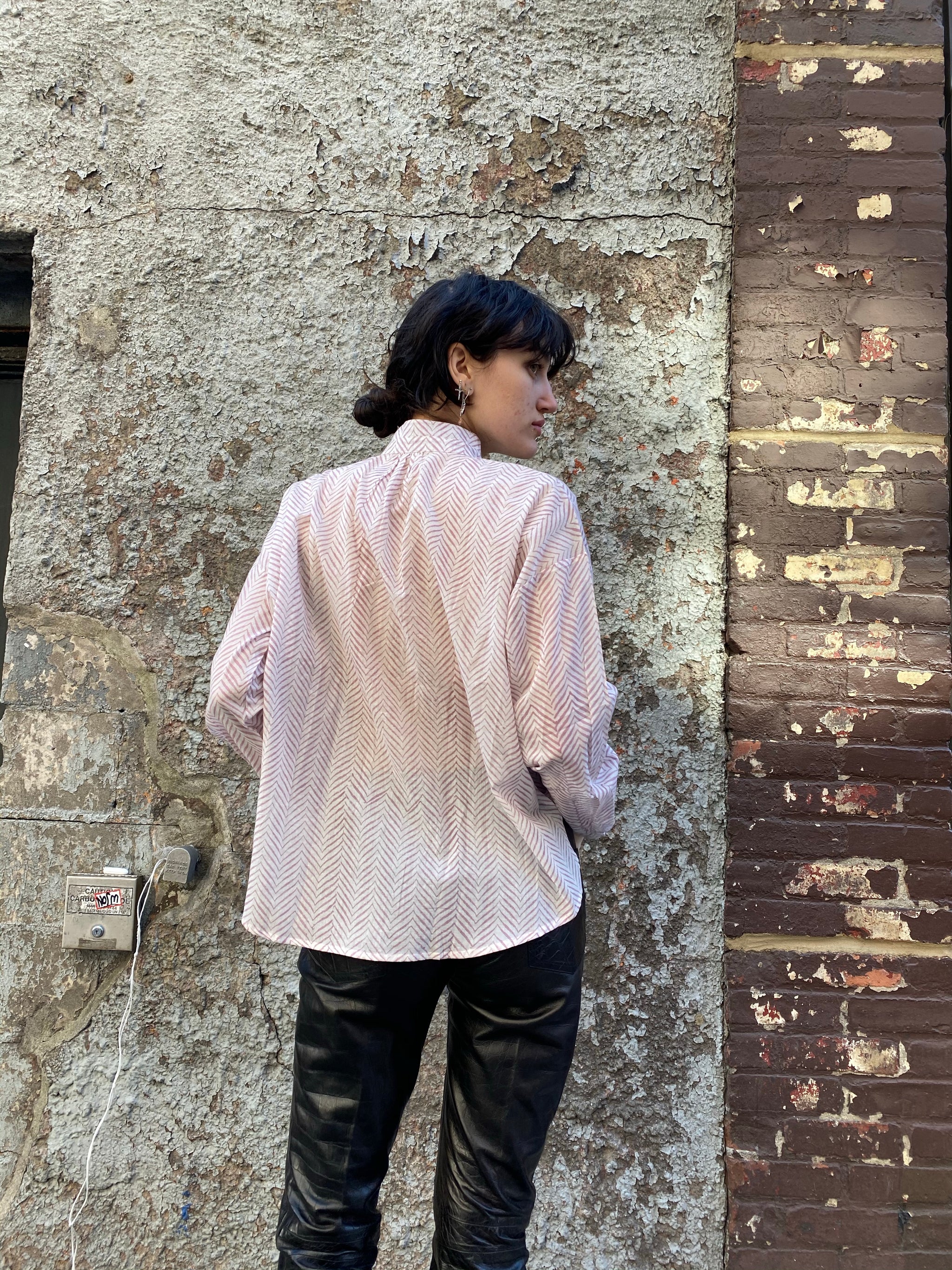 Alix of Bohemia Lavender Herringbone Kiki Shirt