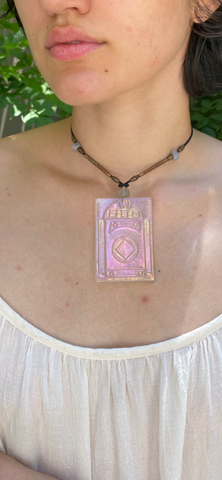 Vintage Higgins Iridescent Glass Necklace