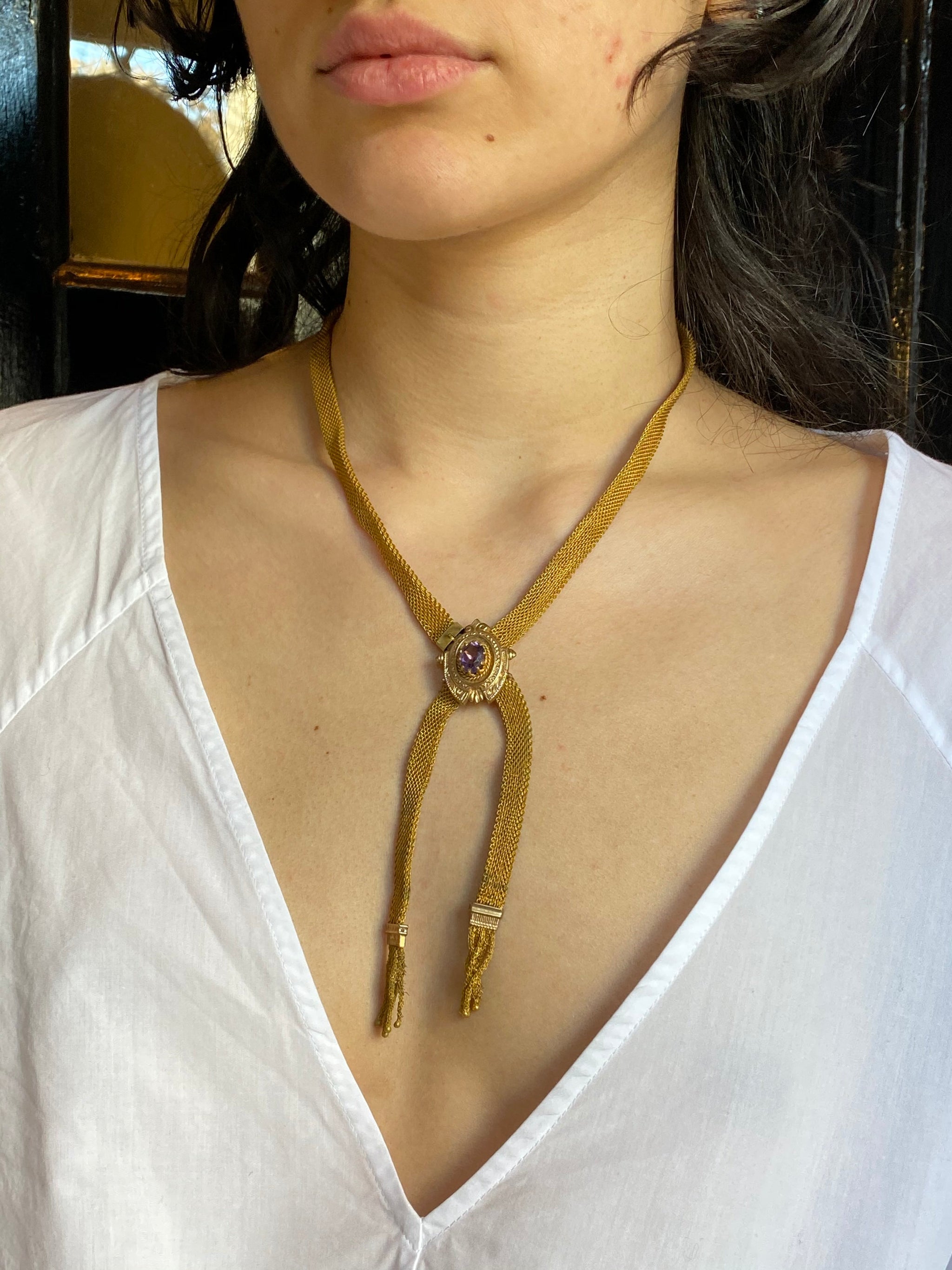 KC Antique Victorian Mesh Necklace - FAIRLIGHT NYC