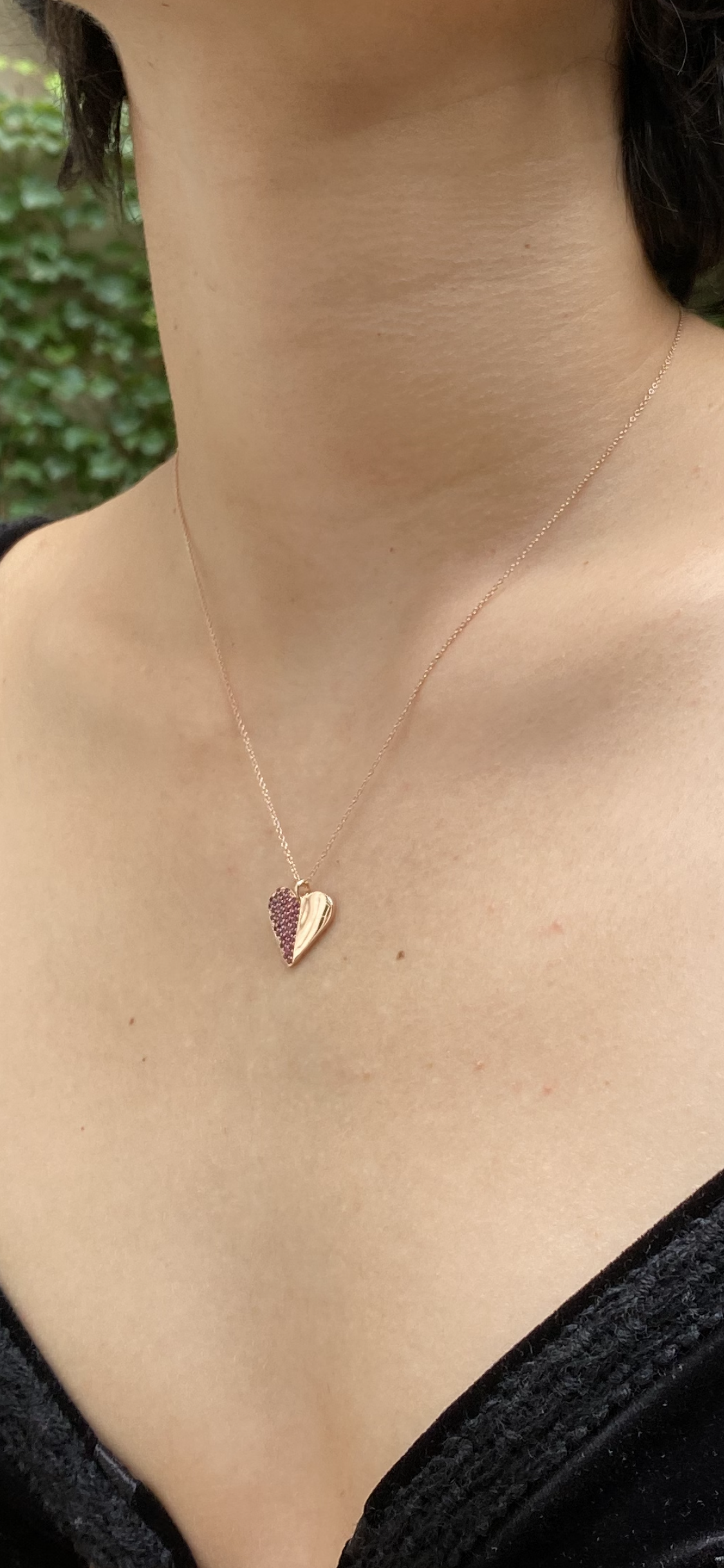 Asia Ingalls Ruby Heart Pendant Necklace